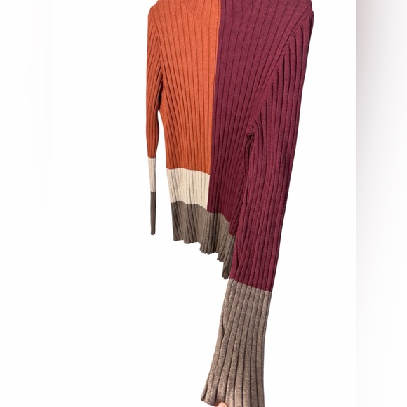 LIVERPOOL Color Block Mock Neck Pullover Sweater Size Large! EUC! Viscose/Nylon! - Picture 5 of 8